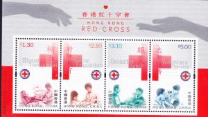 Hong Kong 2000 Red Cross Souvenir Sheet  VF/NH