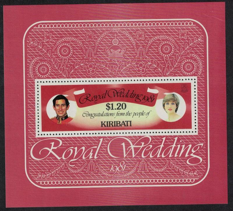 Kiribati Charles and Diana Royal Wedding MS SG#MS155 MI#Block 8 SC#379