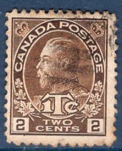 Canada  #MR4  used  1916  George V  2c  1TC