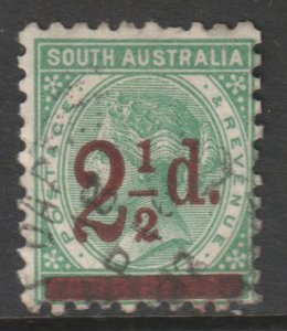 Australia (South Australia) Scott 94  - SG229, 1891 Victoria 2.1/2d on 4d used