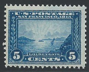 Scott 399, Original gum, 1913-5 Panama Pacific Exposition...