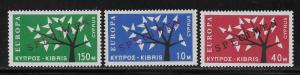 CYPRUS SC# 219-21  FVF/MNH 1963