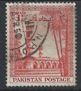 Pakistan 1954 - 1½a red 7th anniv. of independence - SG68 used