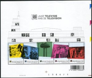 Belgium 1984 ae sheet, MNH. Belgian Television, 50th Ann. 2003.