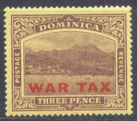 DOMINICA MR4 Mint OG 1918 War Tax