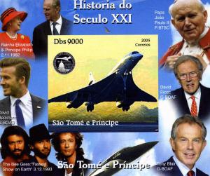 Sao Tome & Principe 2005 Concorde & Pope John Paul II Deluxe s/s mnh.vf #7