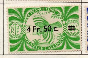 New Caledonia 1938-46 Early Issue Fine Mint Hinged 4.50F. Surcharged 193572