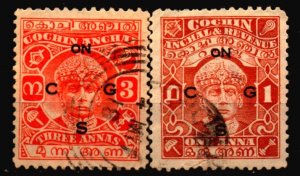 India Cochin Used Scott O52 - O53