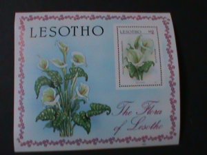 LESOTHO-COLORFUL BEAUTIFUL LOVELY LILY FLOWERS -MNH-S/S VERY FINE-LAST ONE