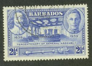 BARBADOS SC# 205 VF U 1939