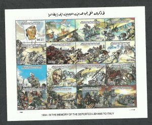 1994- Libya - Libye- In the memory of Deported Libyans to Italy- Minisheet MNH** 