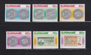 Surinam 635-640 Set MNH Coins on Stamps (B)