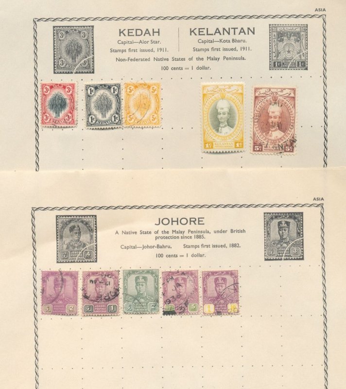 Malaya Straits Settlements N. Borneo M&U on Pages To $5 (Apx 80) UK58
