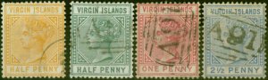 Virgin Islands 1883-84 Set of 4 SG26-31 Fine Used