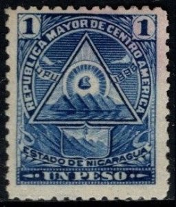 1898 Nicaragua Scott #- 109K 1 Peso Coat of Arms No Watermark Unused No Gum