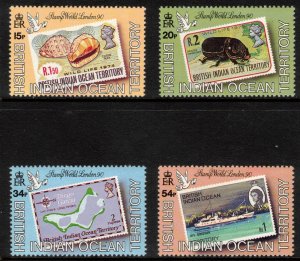 BIOT 1990 London '90 Exhibition; Scott 90-93, SG 102-05; MNH