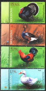 Moldova. 2018. 1057-60. Poultry, fauna. MNH.