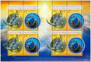 SLOVAKIA/2019 -  (SHEET) Joint Issue with Slovenia: Historical Clocks, MNH