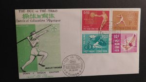 1965 Vietnam FDC First Day Cover Saigon Sports and Physical Education