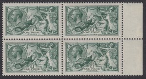 SG 404 spec N72(3) 1913 Waterlow £1 dull blue-green. A pristine unmounted...