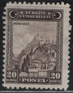 TURKEY, 697, HINGED, 1930 Fortress of Ankara