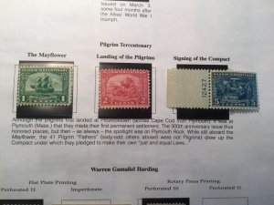 Scott #548, 549, & 550 1920 The Pilgrims Mint Never Hinged Set!