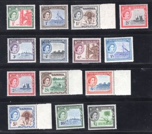 MOMEN: GAMBIA SG #171-185 1953 MINT OG NH £110++ LOT #67166