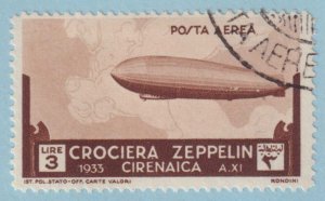 ITALY C12 AIRMAIL  USED - ZEPPELIN - NO FAULTS VERY FINE! - VPL