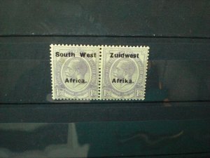 South West Africa  Scott # 36pair MLH zn22