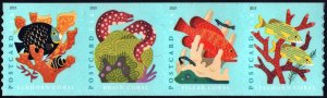 SC#5367-70 (35¢) Coral Reefs Coil Strip of Four (2019) SA