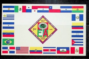 COSTA RICA Sc C297 NH SOUVENIR SHEET OF 1960 - FLAGS