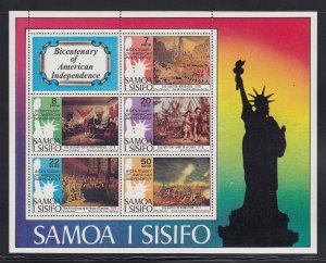 Samoa 428-32 American Bicentennial SS mnh