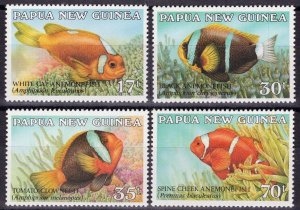 ZAYIX - Papua New Guinea 659-662 MNH Fish Marine Life  072922S76