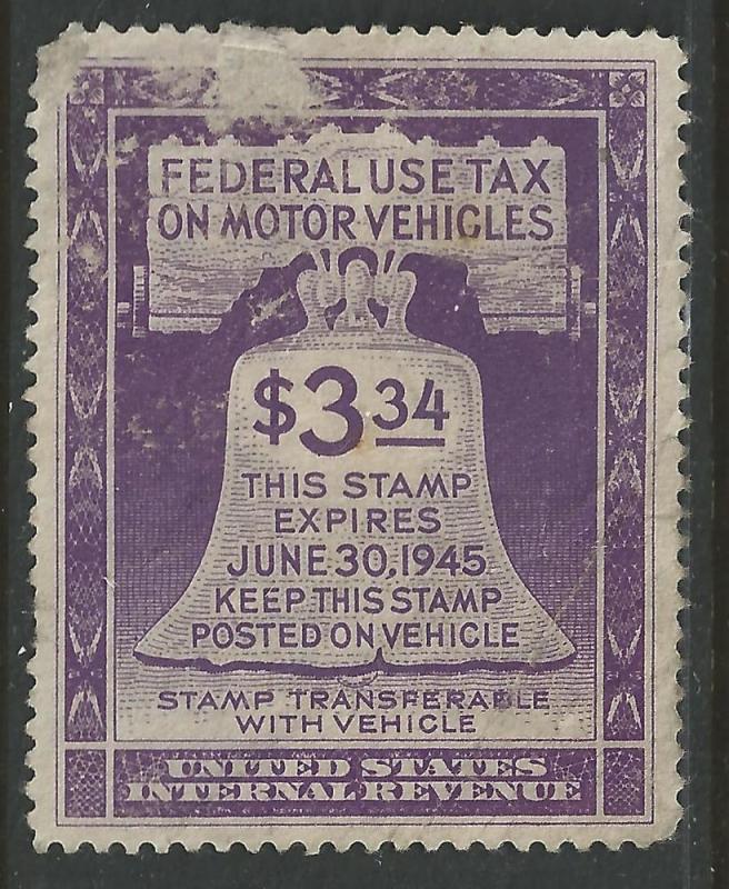 US #RV34 $3.34 Motor Vehicle Use