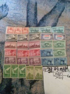 31 USA Commemorative Stamps Unused Mint MNH OG Vintage: 1940s Great Price!
