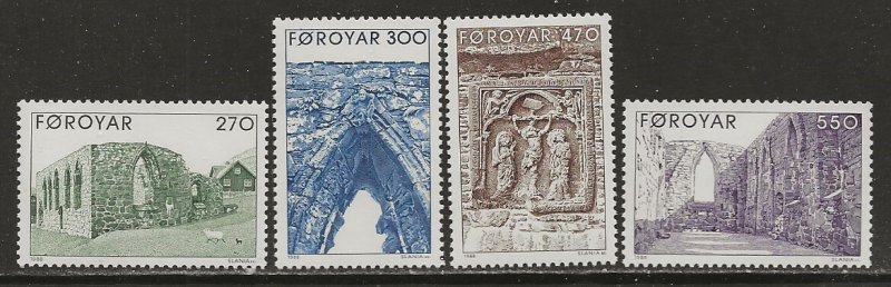 Faroe Islands Scott catalog # 182-185 Mint NH