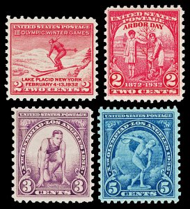 Scott 716-719 2c-5c 1932 Issues Mint F-VF OG NH Cat $5.80