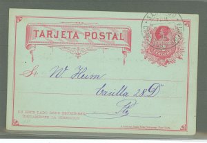 Chile  1894 2c P.C. Carmine on grey green used locally in Santiago. Meeting Notice