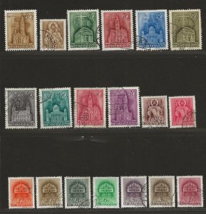 HUNGARY SC# 578-596  FVF/U