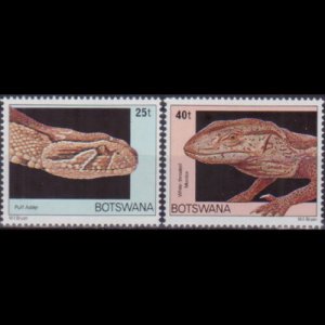 BOTSWANA 1980 - Scott# 244-5 Reptiles 25-40t NH