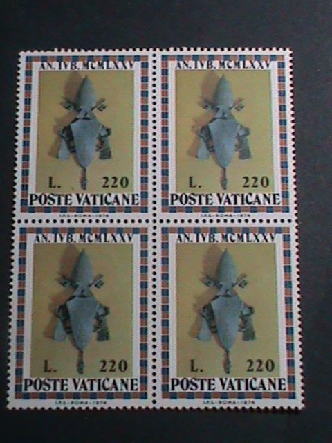 ​VATICAN CITY-1974 SC#570-ARMS OF JOHN PAUL VI-MNH BLOCK- VERY FINE