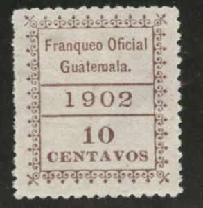Guatemala  Scott o4 MH*  official  stamp p12 CV$7.50