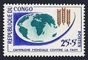 Congo PR B4 block/4,MLH/MNH.Michel 26. FAO 1963.Freedom from Hunger campaign.