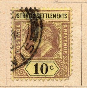 Malaya Straits Settlements 1902 Early Issue Fine Used 10c. NW-09645