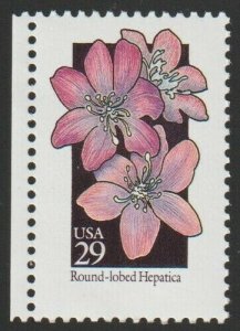 1992 29c Wildflowers: Round-lobed Hepatica Scott 2677 Mint F/VF NH