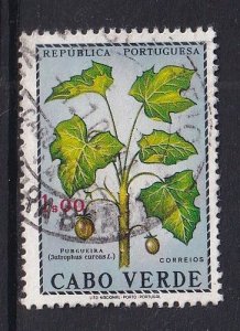 Cape Verde  #346  used  1968  physic nut 1e