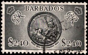 Barbados #247, Incomplete Set, High Value, 1957, Used