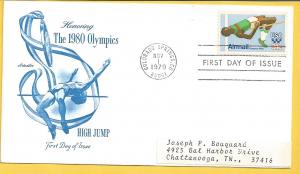 US #C97 31c FDC Olympic Games - High Jump