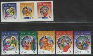 $New Zealand Sc#2427-2430, 2431-2433 M/NH/VF, complete set, Christmas 2012