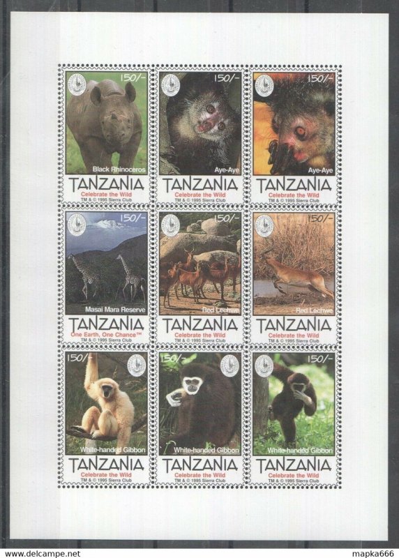 1995 Tanzania Fauna Wild Animals Celebrate The Wild 1Kb ** Stamps Pk214